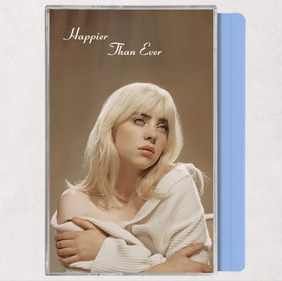 Billie Eilish Happier Than Ever Cassette Tape in Blue From Urban Outfitters NWT - Picture 1 of 2